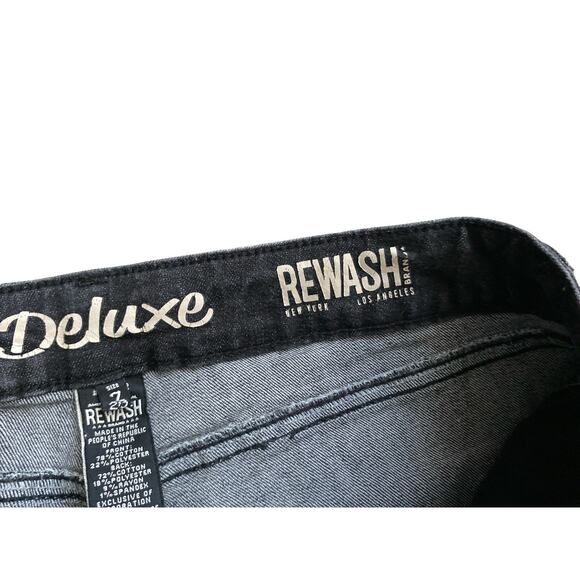 REWASH Womens Size 7 Stonewashed Gray Vintage Reunion Low Rise Ripped Goth Jeans - Picture 8 of 11